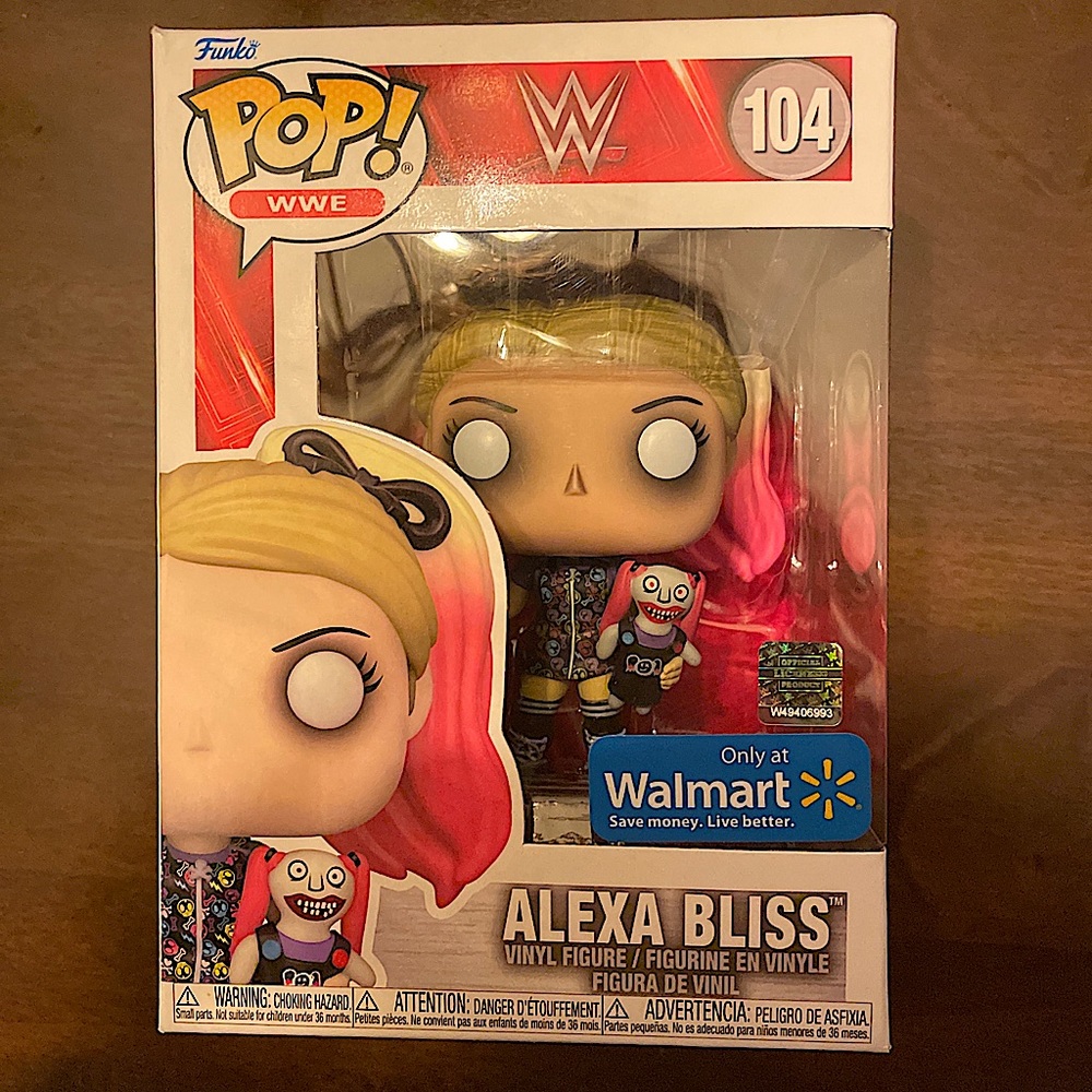 WWE Alexa Bliss Funko Pop! Box #104. Walmart exclusive.